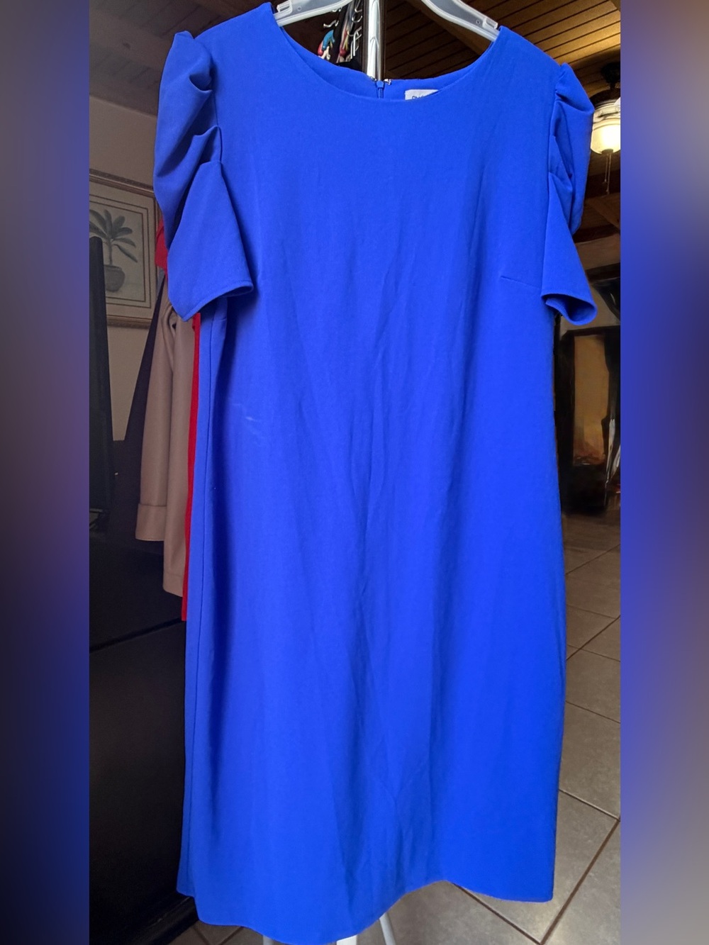 Shelby & Palmer Cobalt Blue Short-Sleeve Shift Top
